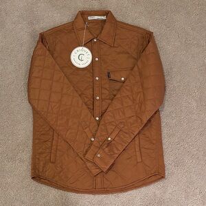 Men's Burnt Orange Quilted Shacket by Criquet
